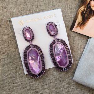 Kendra Scott Kaki Earrings Lilac Mother of Pearl